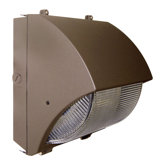 70W HPS MT Medium Curved Semi Cut-Off Wall Light in Bronze