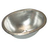 Oval Hand Hammered Copper Bathroom Sink