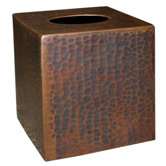 Hand Hammered Copper Tissue Box Cover