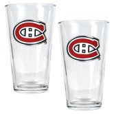 NHL Pint Ale Glass 2 Piece Set - Primary Logo
