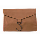 Man-Made Leather Hanging Toiletry Bag