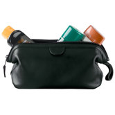 Genuine Leather Deluxe Toiletry Bag