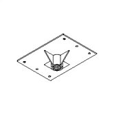 Ribbed Ceiling Flange for 1" ID Pipe