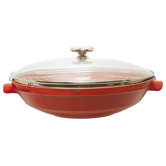 36cm Wok aus Keramik mit Griffen