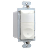 600W Occupancy/Vacancy Decorator Sensor PIR Single Pole/Three Way Sensor in Ivory