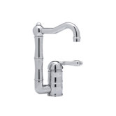 Country Kitchen Single Handle Single Hole Column Spout Pot Filler Faucet with Metal Lever