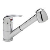 Pullout Single Lever Single Hole Kitchen Faucet with Pullout Hose and Hand Spray