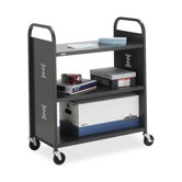 3-Flat Shelf Cart, 36"x18"x43", Anthracite