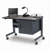 Height Adjustable Mobile Multimedia Rackmount Workstation
