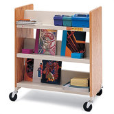 Wood Double-Side Booktruck