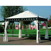Pavillon "Korfu" in Natur / Schwarz