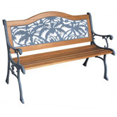 Palm Springs Wood and Cast Iron Park Bench