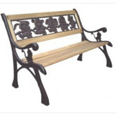 Friendship Kids Wood and Cast Iron Park Bench