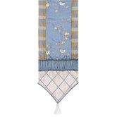 Veranda Table Runner Shirred with Tassels and Braid