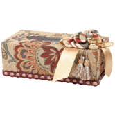 Dempsey Romance Rectangular Tissue Box with Bouquet Trim