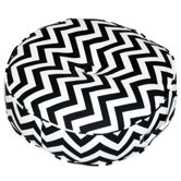 Zig Zag Fabric Round Floor Pillow