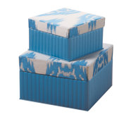 Ikat Square Boxes (Set of 2)