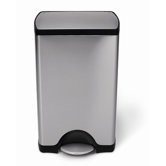 38 Litres Classic Rectangular Pedal Bin in Brushed Stainless Steel