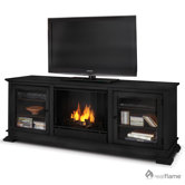 Hudson 68" Ventless TV Stand with Gel Fireplace
