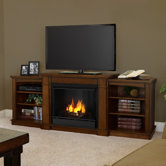 Hawthorne 75" TV Stand with Gel Fireplace