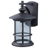 Treehouse One Light Outdoor Wall Lantern in Black