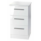 Knightsbridge 3 Drawer Bedside Table