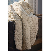 Rose Petal Faux Fur Throw