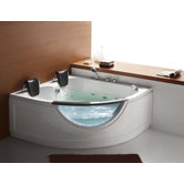 Two Person Corner Rounded Whirlpool Bathtub