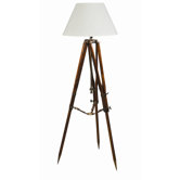 Campaign Tripod Lamp in Distressed Dark Honey