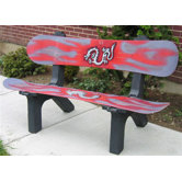 Snow Board Recycled Plastic Garden Bench