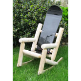 Children's Snow Board Log Rocking Chair