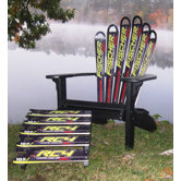 Fischer Ski Adirondack Chair and Ottoman