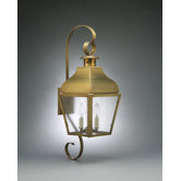 Stanfield 27" Medium Base Socket Curved Top with Top and Bottom Scroll Wall Lantern