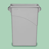 Slim Jim Waste Receptacle with Handles - 15 7/8 Gallon