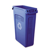 Slim Jim Recycling Container with Venting Channels, 23 Gal