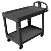 Rubbermaid Commercial - Heavy-Duty Lipped Shelves Utility Carts Hd Lipped 2-Shelf Utility Cart Large