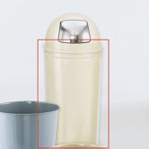 Tall Round Steel Wastebasket