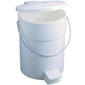 Step-On Waste Container in White