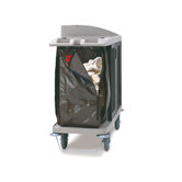 Zippered Vinyl Cleaning Cart Bag in Brown