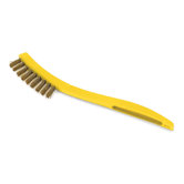 Metal-Fill Wire Scratch Brush with Yellow Plastic Handle