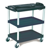 Media Master AV Cart with 3-Shelf in Black