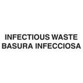 10 x 4 Medical Decal "Infectious Waste" in White