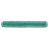 60" L Hygen Dust Microfiber Mop Heads With Fringe in Green
