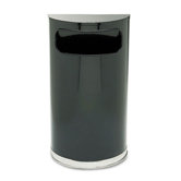 European and Metallic Series Half-Round Receptacle in Black / Chrome
