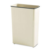 Fire-Safe Rectangular Steel Wastebasket in Almond