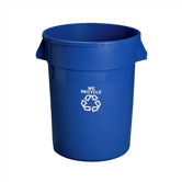 Brute Recycling Container without Lid and Dolly