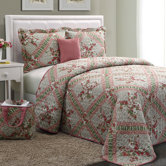 Floral Polyester/Cotton 5-Piece Quilt Set