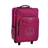 Kids Luggage with Integrated Cooler in Bling Rhinestone Peace