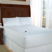 Polyester Electric Heated Warming Mattress Pad Dobby Stripe