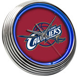 Cleveland Cavaliers Red Neon Clock
